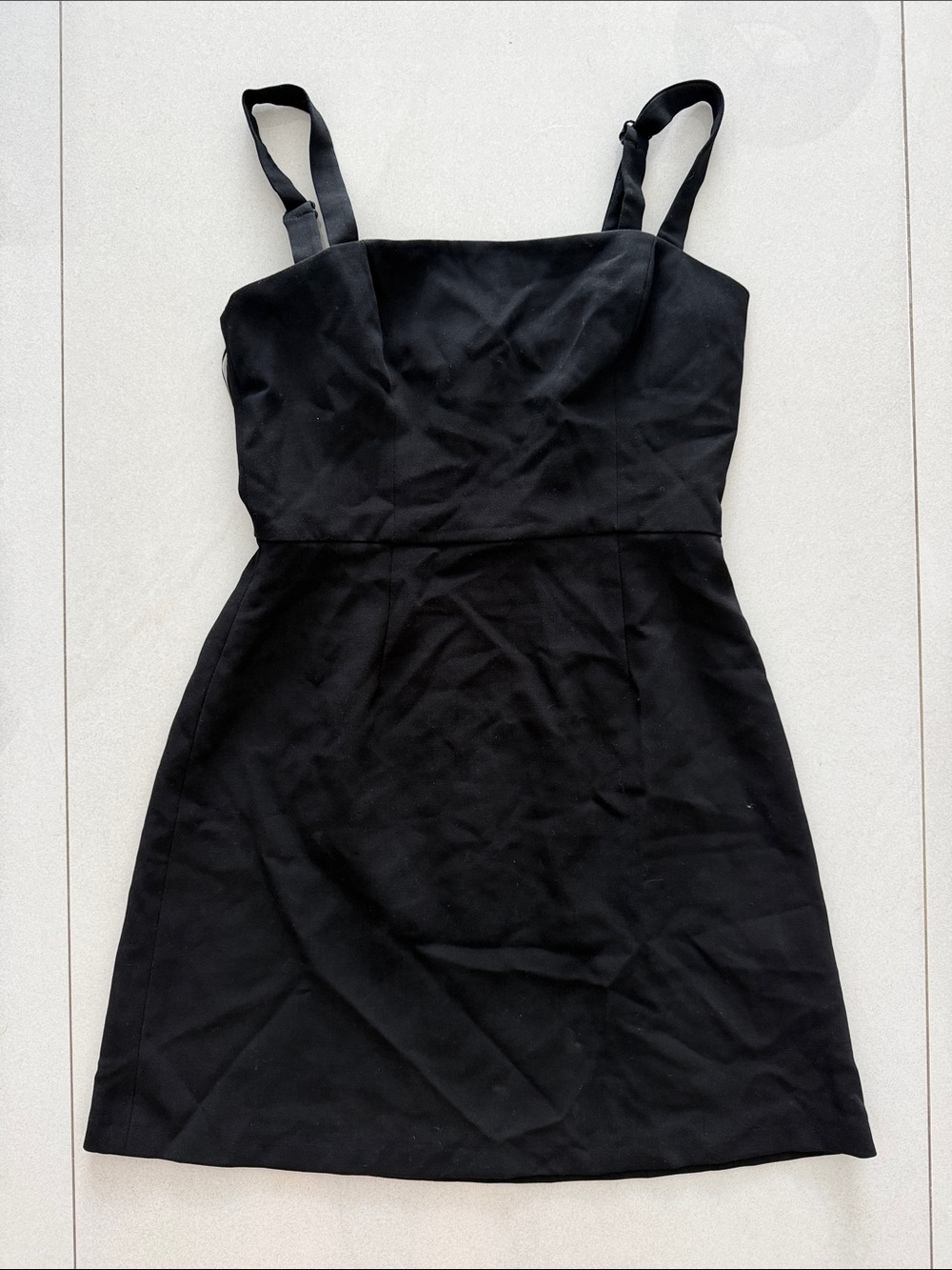 French Connection Whisper Straight Neck Dress Black 4